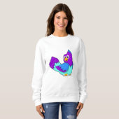 Papageienblau Sweatshirt (Vorne ganz)