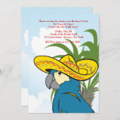 Papageieneinladung Einladung (Vorne/Hinten)