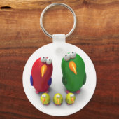 Papageienfamilie Schlüsselanhänger (Vorderseite)