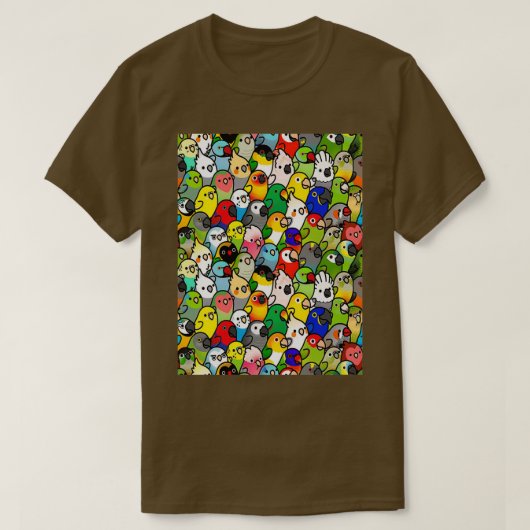 Papageienfarbe T-Shirt (Design vorne)