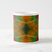 Papageienfeder Kaleidoskop Jumbo-Tasse (Vorderseite)