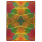 Papageienfeder Kaleidoskop Klemmbrett (Rückseite)