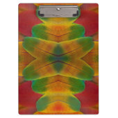 Papageienfeder Kaleidoskop Klemmbrett (Vorderseite)