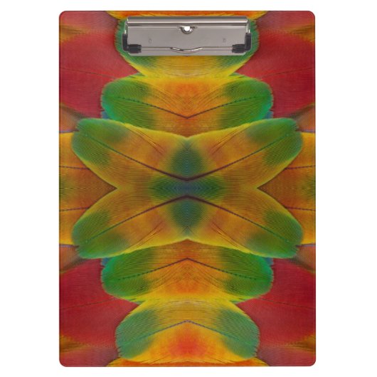 Papageienfeder Kaleidoskop Klemmbrett (Vorderseite)