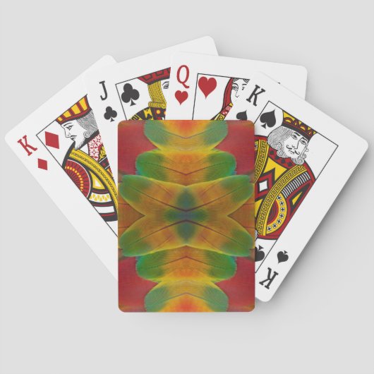 Papageienfeder Kaleidoskop Spielkarten (Rückseite)