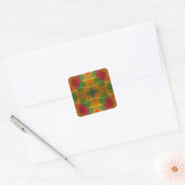 Papageienfeder Quadratischer Aufkleber (Umschlag)