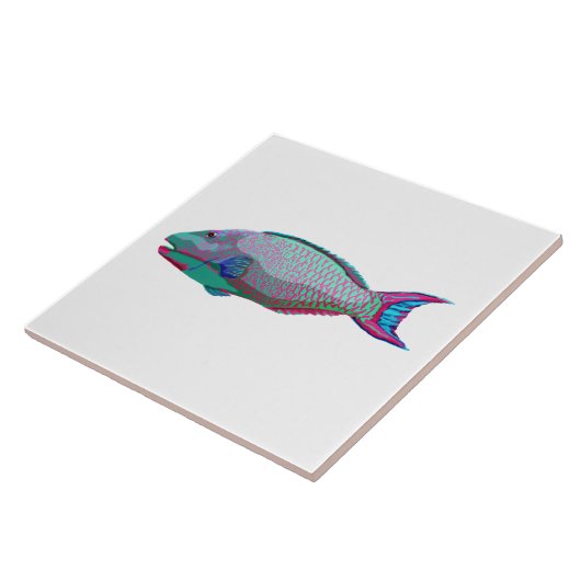 Papageienfisch Fliese (Seite)