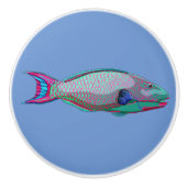 Papageienfisch Keramikknauf (Vorderseite)