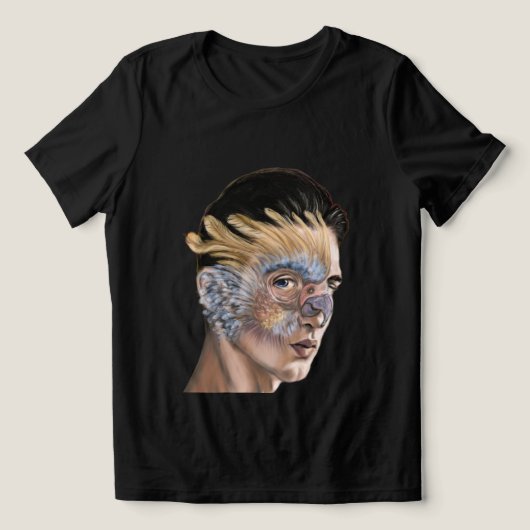 Papageienfrau Tri-Blend Shirt (Design Vorderseite)