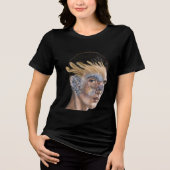 Papageienfrau Tri-Blend Shirt (Vorderseite)