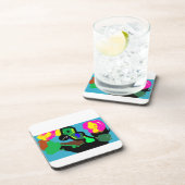 Papageienfreude Getränkeuntersetzer (Rechte Seite)