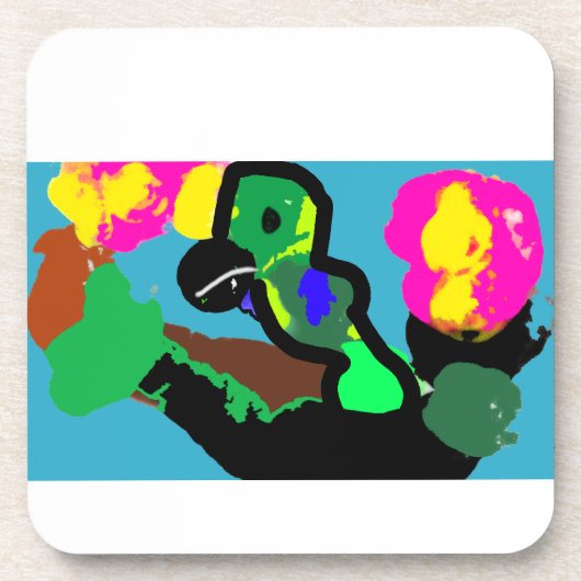 Papageienfreude Getränkeuntersetzer (Vorderseite)