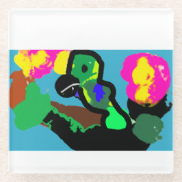 Papageienfreude Glasuntersetzer