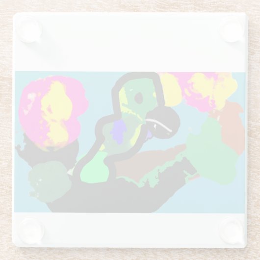 Papageienfreude Glasuntersetzer (Rückseite)