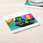 Papageienfreude Rechteckiger Pappuntersetzer (angewinkelt)