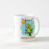 Papageiengeplapper & Sonnenschein Lachen Kaffeetasse (VorderseiteRechts)