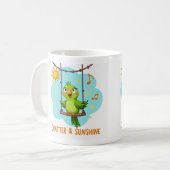 Papageiengeplapper & Sonnenschein Lachen Kaffeetasse (Vorderseite Links)