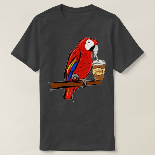 Papageienkaffee 1 T-Shirt (Design vorne)