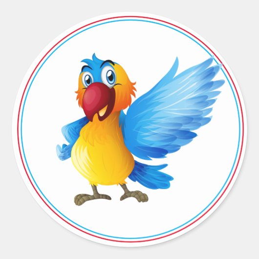 Papageienkleber Runder Aufkleber (Vorderseite)