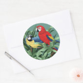 Papageienkleber Runder Aufkleber (Umschlag)