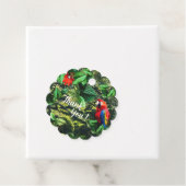 Papageienkürbis im Dschungel mit Blume Geschenkanhänger (Beispiel)