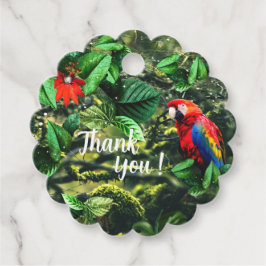 Papageienkürbis im Dschungel mit Blume Geschenkanhänger