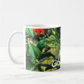 Papageienkürbis im Dschungel mit Blume Kaffeetasse (Links)