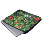 Papageienkürbis im Dschungel mit Blume Laptopschutzhülle (Vorne Knopf)