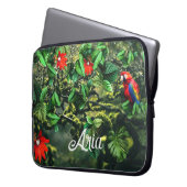 Papageienkürbis im Dschungel mit Blume Laptopschutzhülle (Vorderseite Links)