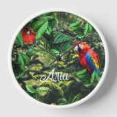 Papageienkürbis im Dschungel mit Blume Uhr (Vorderseite)