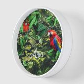 Papageienkürbis im Dschungel mit Blume Uhr (Winkel)