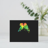 Papageienliebhaber Postkarte (Stehend Vorderseite)