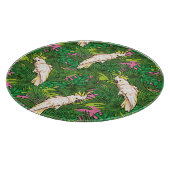 Papageienmuster mit Blätter aus Palm Schneidebrett (Ecke)