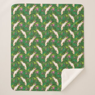 Papageienmuster mit Blätter aus Palm Sherpadecke