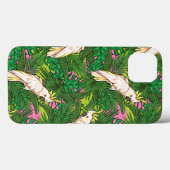 Papageienmuster mit Palmblättern-Blätter Case-Mate iPhone Hülle (Rückseite (Horizontal))