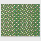 Papageienmuster mit Palmblättern-Blätter Geschenkpapier (Flach)