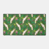 Papageienmuster mit Palmblättern-Blätter Schreibtischunterlage (Vorderseite)