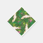 Papageienmuster mit Palmblättern-Blätter Serviette (Ecke)