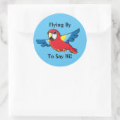 Papageiensticker Runder Aufkleber (Tasche)