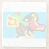 Papageientag Glasuntersetzer (Rückseite)