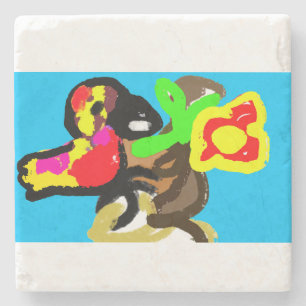 Papageientag Steinuntersetzer