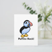 Papageientaucher-Felsen! Postkarte (Stehend Vorderseite)