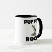 Papageientaucher-Felsen Tasse (VorderseiteRechts)