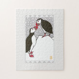 Papageientaucher-Grußkarte 28x35,5cm Puzzle
