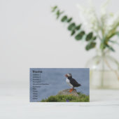 Papageientaucher-Karte Visitenkarte (Stehend Vorderseite)