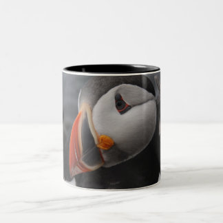 Papageientaucher-Kopf Zweifarbige Tasse
