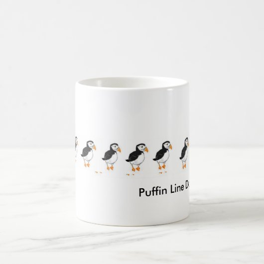 Papageientaucher-Linie Tanz Kaffeetasse (Mittel)