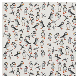 Papageientaucher-Muster Stoff