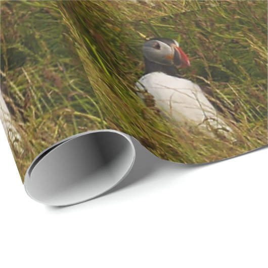 Papageientaucher-Packpapier Geschenkpapier (Rolleneckpunkt)