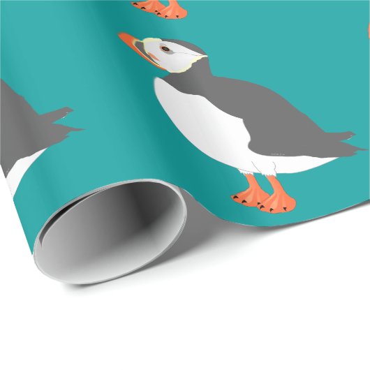 Papageientaucher-Packpapier Geschenkpapier (Rolleneckpunkt)